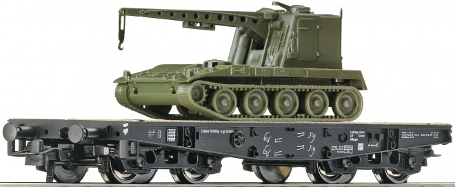 Flat car loaded with M578 of Dutch Army<br /><a href='images/pictures/Roco/226889.jpg' target='_blank'>Full size image</a>